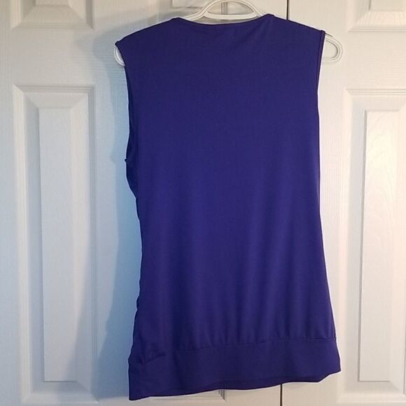 Tempted Blue Ruffle-front shirt - Picture 4 of 4